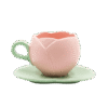 tulip cup pink & green