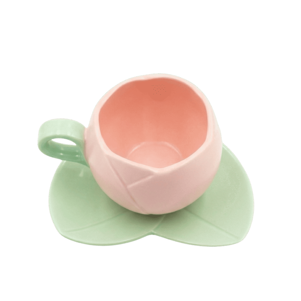 tulip cup yellow & green